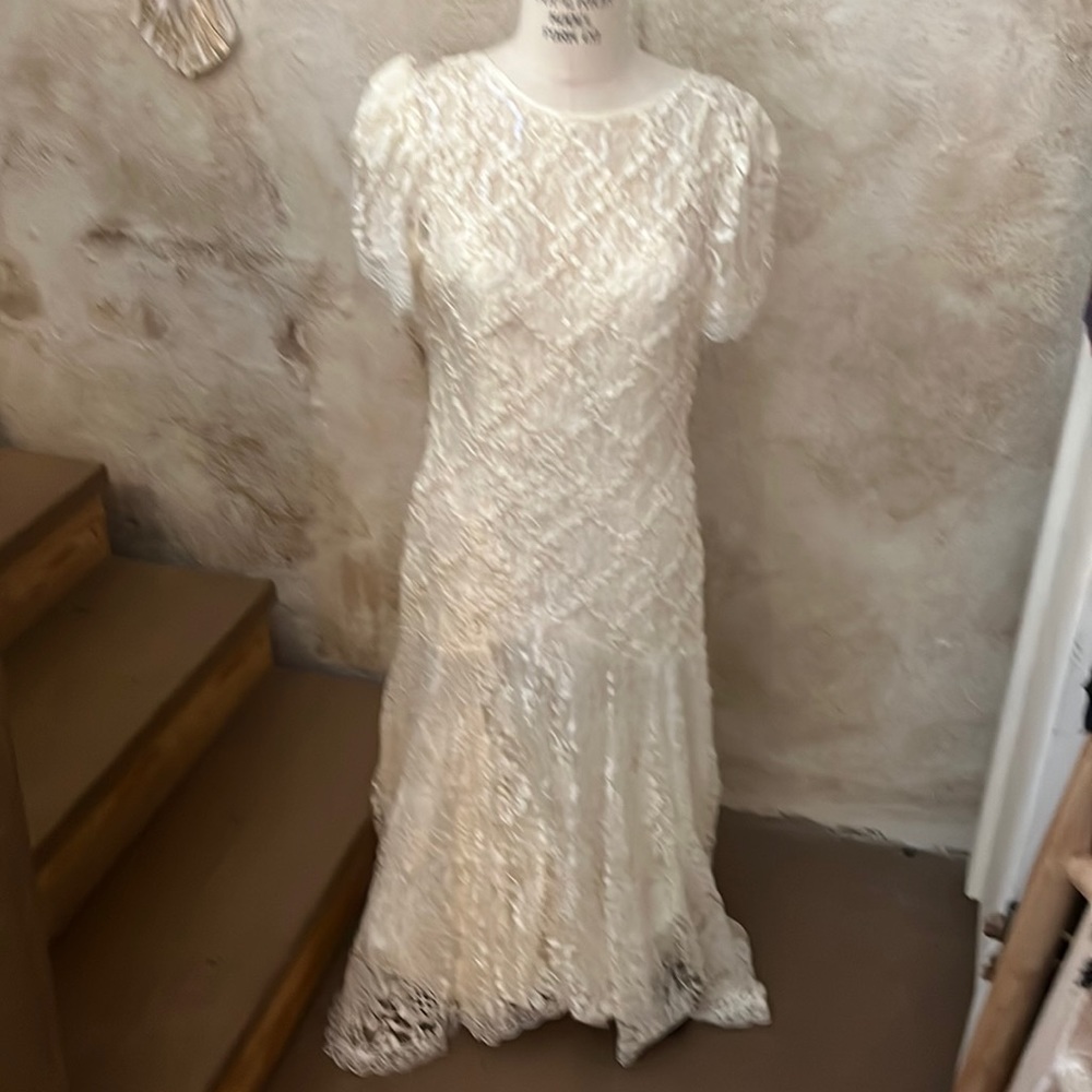 Cream Vintage lace dress